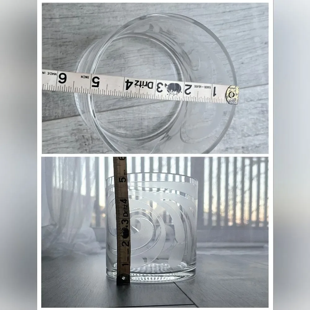 Rosenthal Studio Line Vase Etched Frosted Crystal by Bjorn Wiinblad Germany